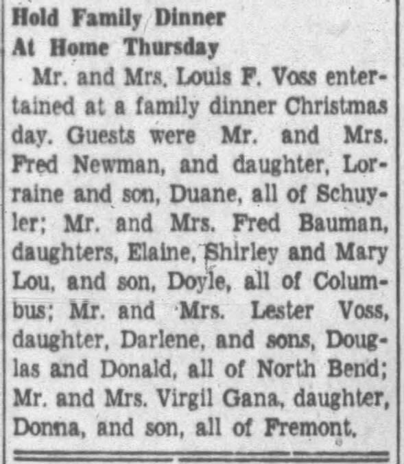 Clipping from Fremont Tribune